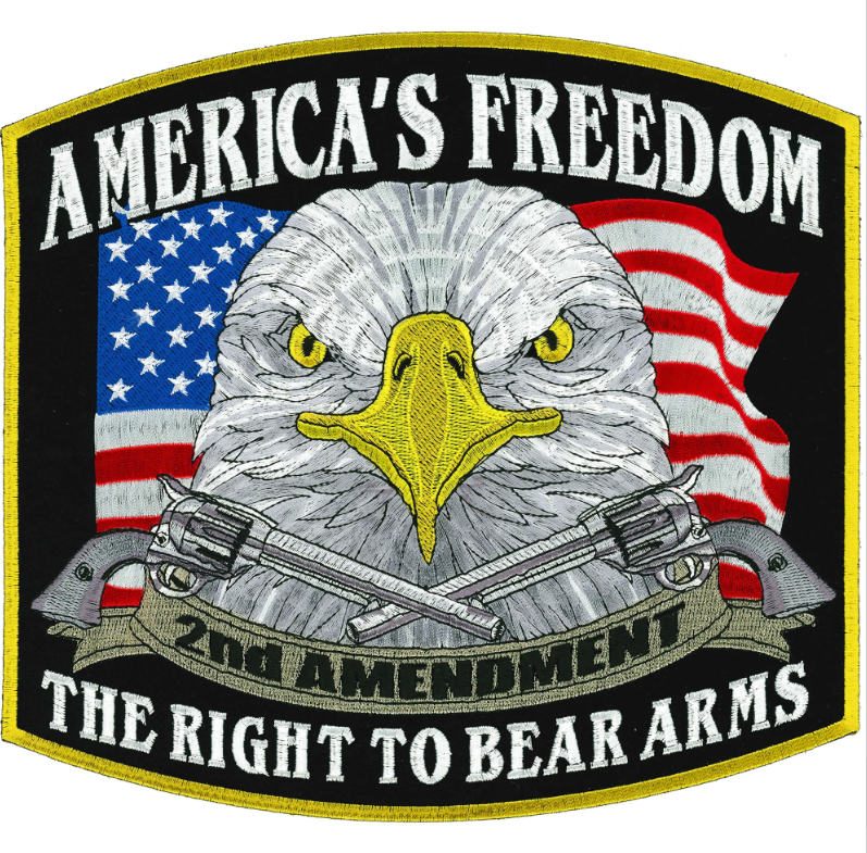 PATCH AMERICA'S FRDM 2AMND 10"-PPA3387 : 10W 9H - HighwayLeather