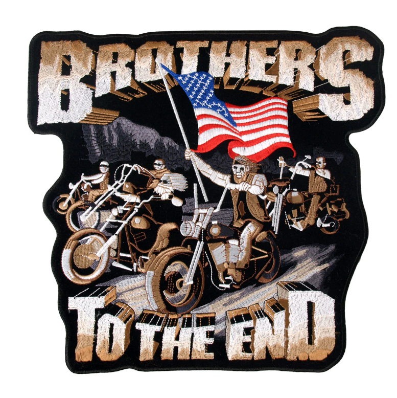 PATCH BROTHERS TIL THE END 11"-PPA3427 : 11W 10H - HighwayLeather