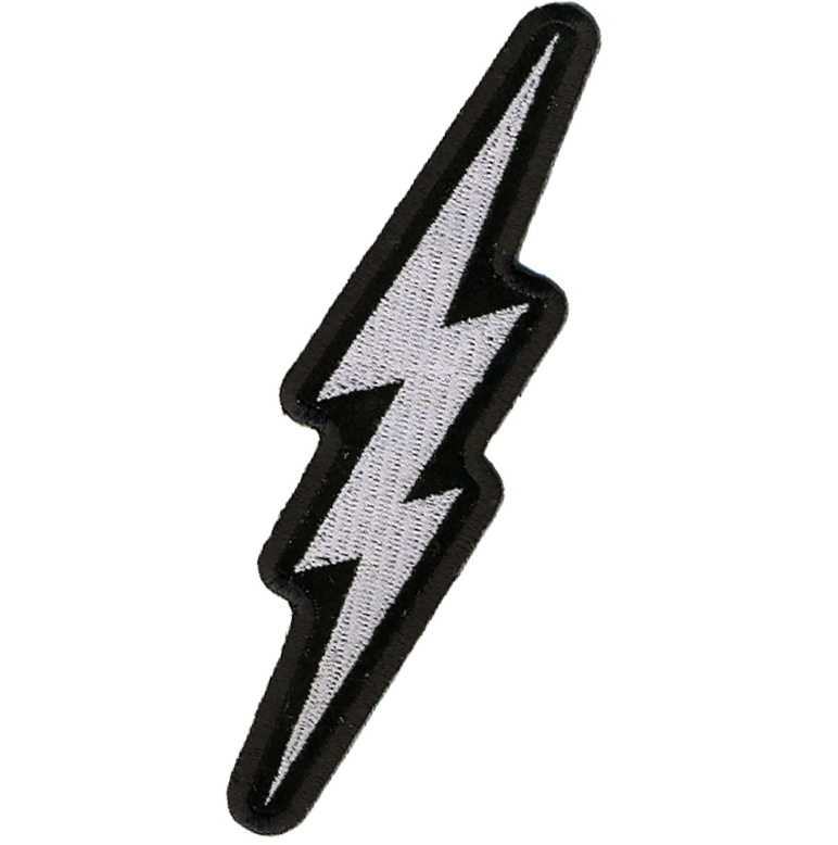 PATCH METALLIC LIGHTNING BOLT-PPA4192 : 2W 5H - HighwayLeather