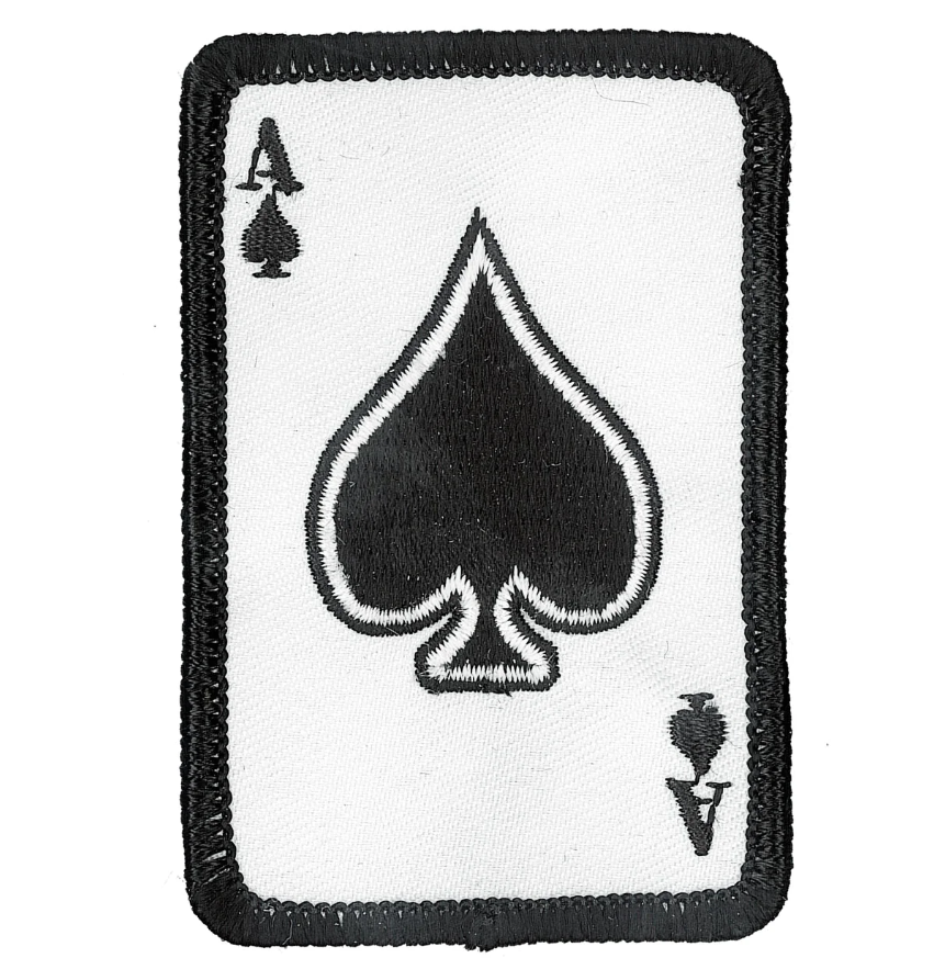 PATCH ACE OF SPADE-PPL9084 : 2W 3H - HighwayLeather