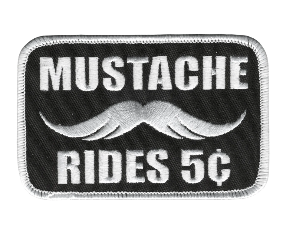 PATCH MUSTACHE RIDES-PPL9130 : 4W 3H - HighwayLeather