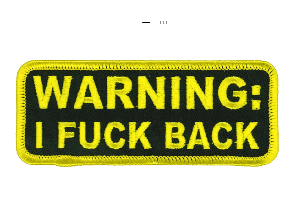 PATCH WARNING I FUCK BACK-PPL9178 : 4W 2H - HighwayLeather