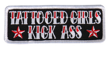 PATCH TATTOOED GIRLS KICK ASS-PPL9532 : 4"X1" - HighwayLeather