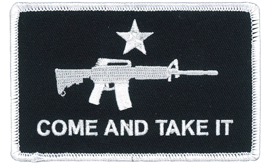 PATCH COME TAKE IT RIFLE BLK-PPL9843 : 4"X3" - HighwayLeather