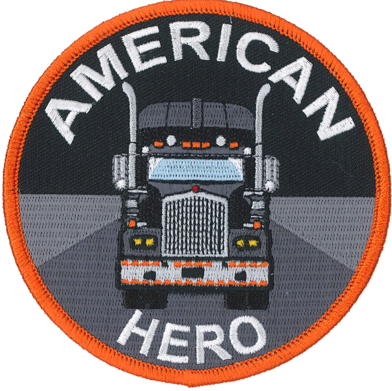 PATCH HERO TRUCKER-PPL9849 : 4"X4" - HighwayLeather