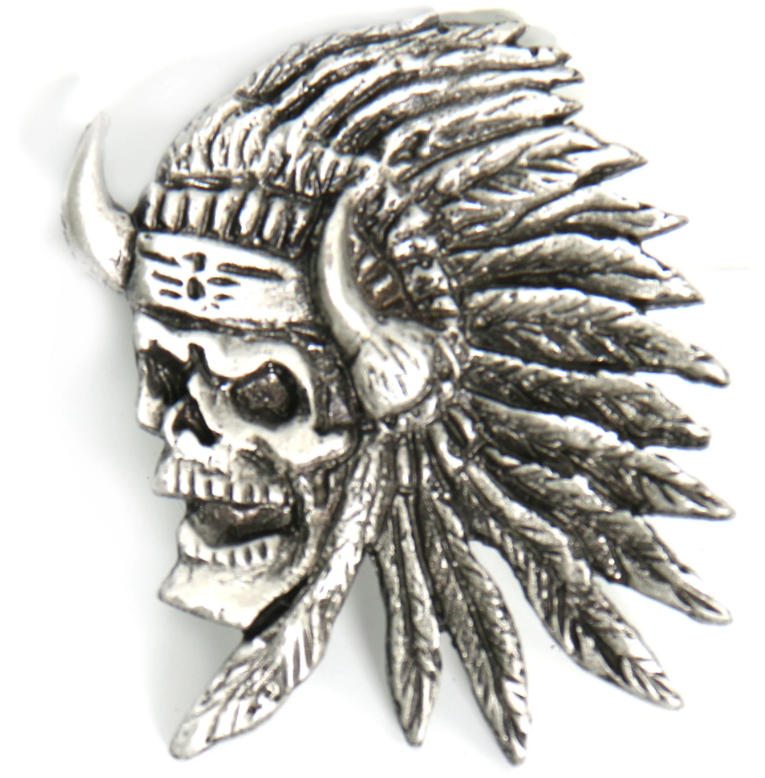 PIN INDIAN SKULL-PNA1121 - HighwayLeather