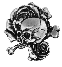 PIN SKULL ROSES-PNA1235 - HighwayLeather