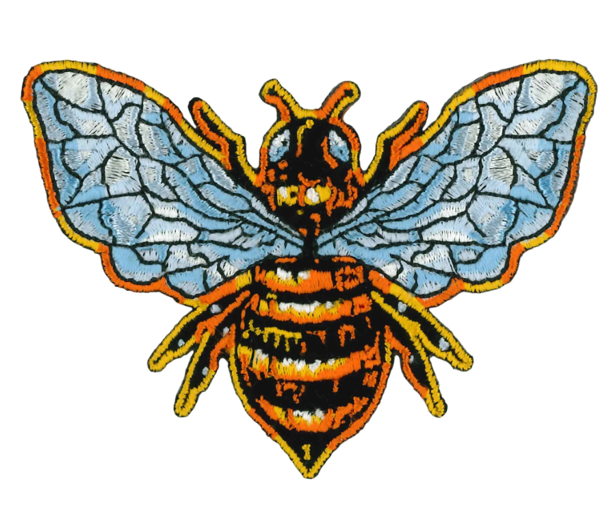 PATCH HONEY BEE 3.5"-PPQ1943 : 3.5"X3" - HighwayLeather