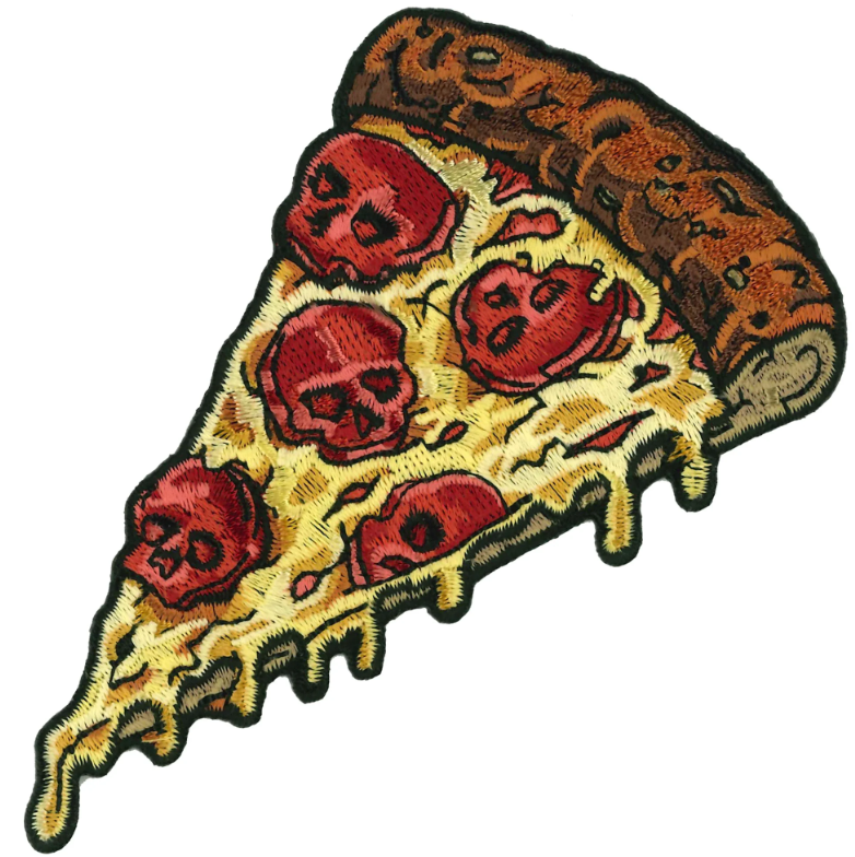 PATCH PIZZA 4.5"-PPQ1974 : 4.5"X3" - HighwayLeather