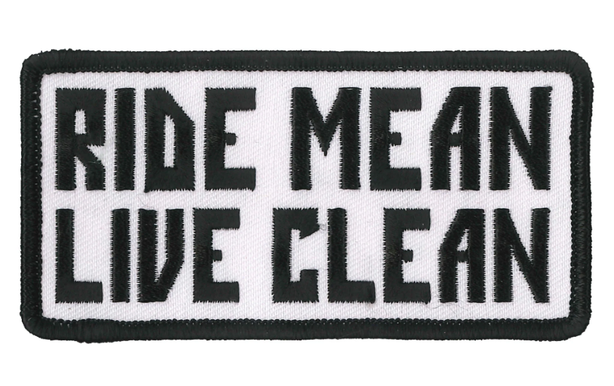 PATCH RIDE MEAN-PPL9864 : 4"X2" - HighwayLeather