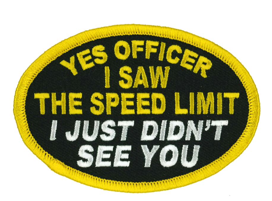 PATCH YES OFFICER-PPL9903 : 4"X3" - HighwayLeather