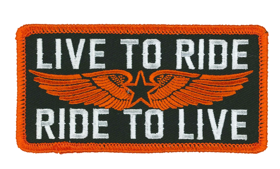 PATCH LIVE TO RIDE-PPL9940 : 4"X2" - HighwayLeather