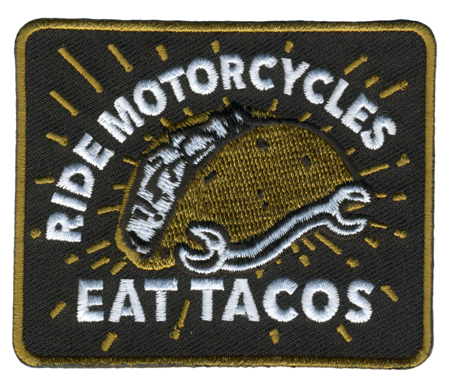 PATCH RIDE TACOS-PPL9941 : 3"X2.5" - HighwayLeather