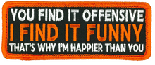 PATCH FIND IT FUNNY-PPL9953 : 4"X2" - HighwayLeather