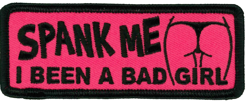 PATCH SPANK ME BAD GIRL-PPL9976 : 4"X2" - HighwayLeather