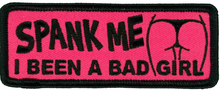 PATCH SPANK ME BAD GIRL-PPL9976 : 4"X2" - HighwayLeather