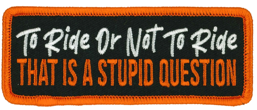 PATCH NOT TO RIDE-PPL9995 : 4"X2" - HighwayLeather