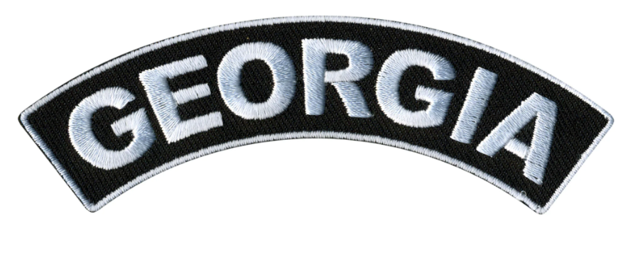 PATCH - GEORGIA TOP ROCKER 4"-PPM4020 : 4W 1H - HighwayLeather