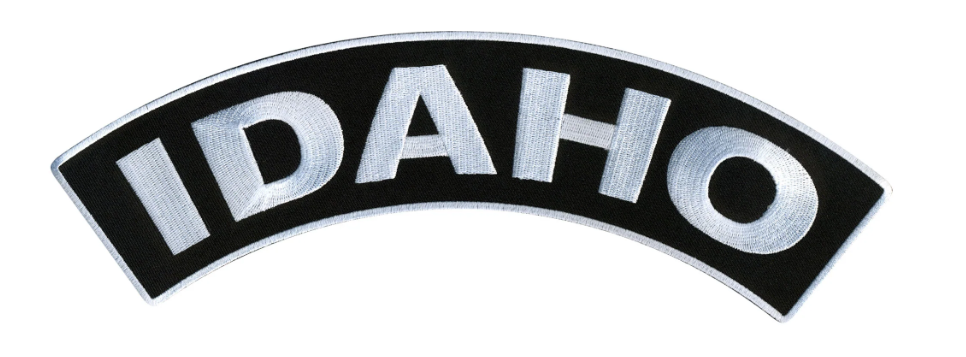 PATCH - IDAHO TOP ROCKER 12"-PPM4023 : 12W 3H - HighwayLeather