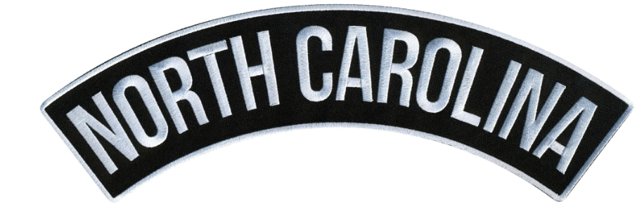 PATCH - NORTH CAROLINA TOP 12"-PPM4065 : 12W 3H - HighwayLeather