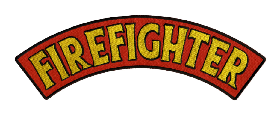 PATCH FIREFIGHTER TOP ROCK 4"-PPM4132 : 4W 1H - HighwayLeather