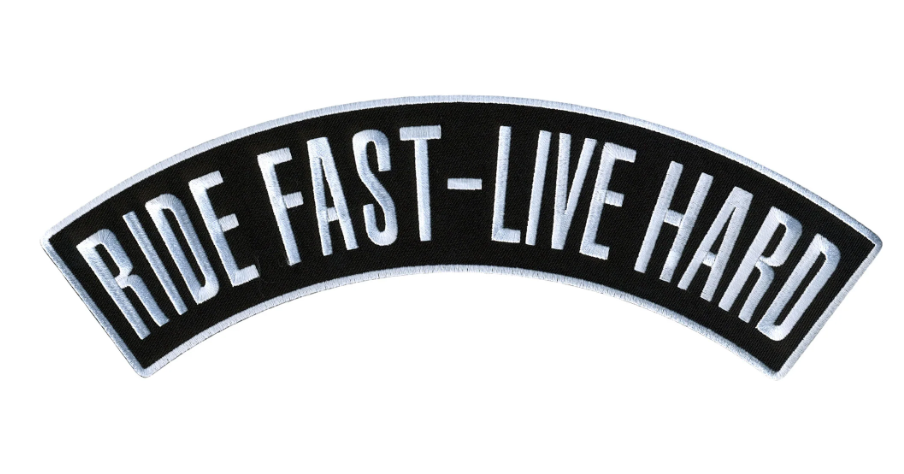 PATCH RIDE FAST LIVE HD TOP 4"-PPM4204 : 4W 1H - HighwayLeather