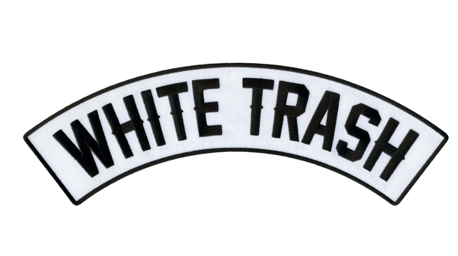 PATCH WHITE TRASH TOP ROCK 12"-PPM4209 : 12W 3H - HighwayLeather