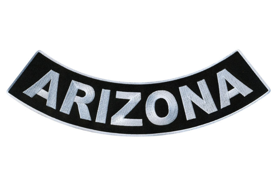 PATCH - ARIZONA BTM ROCKER 4"-PPM5006 : 4W 1H - HighwayLeather