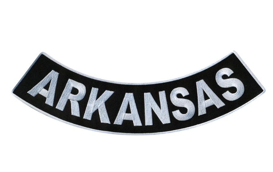 PATCH - ARKANSAS BTM ROCKER 4"-PPM5008 : 4W 1H - HighwayLeather