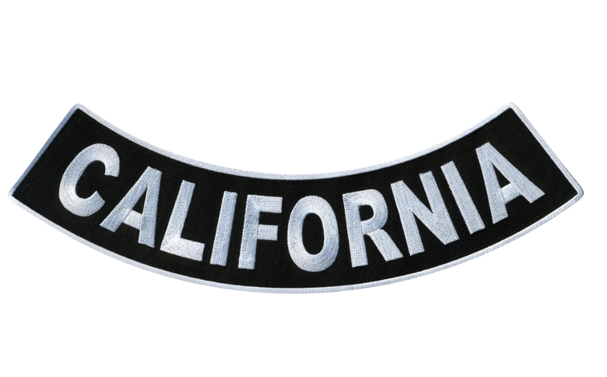 PATCH - CALIFORNIA BTM RKR 12"-PPM5009 : 12W 3H - HighwayLeather