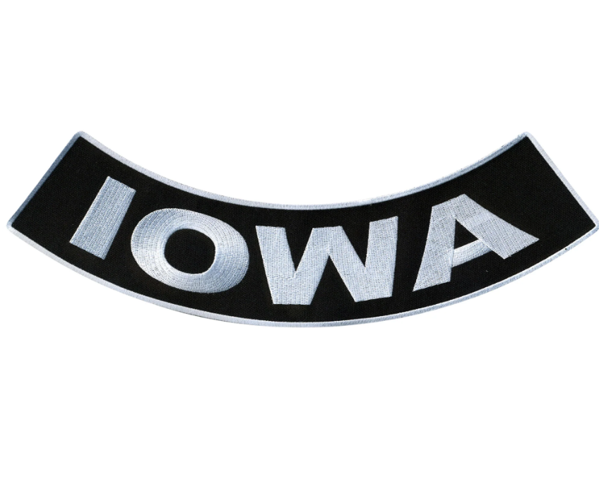 PATCH - IOWA BTM ROCKER 12"-PPM5029 : 12W 3H - HighwayLeather