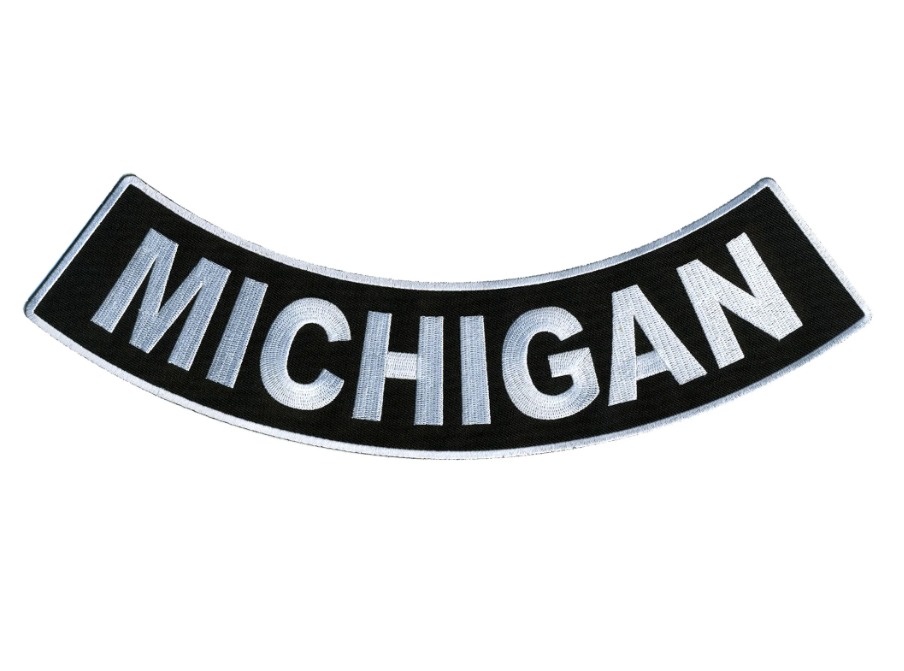 PATCH - MICHIGAN BTM ROCKR 12"-PPM5043 : 12W 3H - HighwayLeather