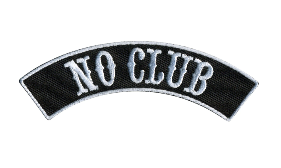 PATCH NO CLUB TOP ROCK 4"-PPM4172 : 4W 1H - HighwayLeather