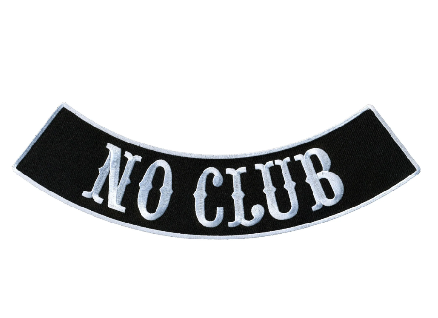 PATCH NO CLUB BOTT ROCK 12"-PPM5171 : 12W 3H - HighwayLeather