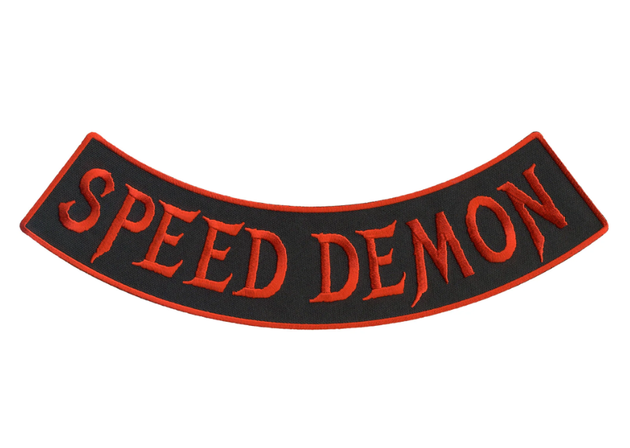 PATCH SPEED DEMON BTM RKR 12"-PPM5207 : 12W 3H - HighwayLeather