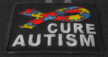 Cure Autism Puzzle Pieces Ribbo-P4313 : 2.75x2 inch