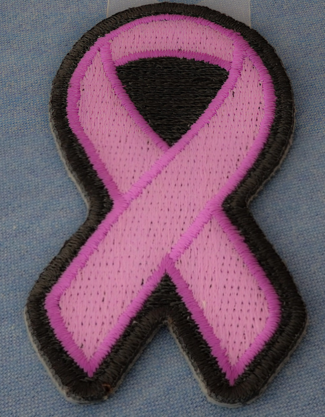 Purple Ribbon Patch For Breast-P2762 : 3x1.25 inch