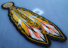 P4318 Orange Feathers Patch - 2.25x6.5 inch