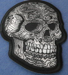 P7506 Pattern Skull Patch - 3x4 inch