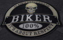 PL6105 It Ain't About Brand Biker 100% It's All About Respect Skull Patch - 10x10 inch