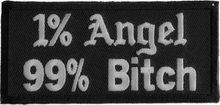 P1202 1 Percent Angel 99 Percent Bitc : 3.75x1.75 inch