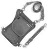 HL80191Gray Thigh Bag made of Leather used as a drop leg bag - HighwayLeather