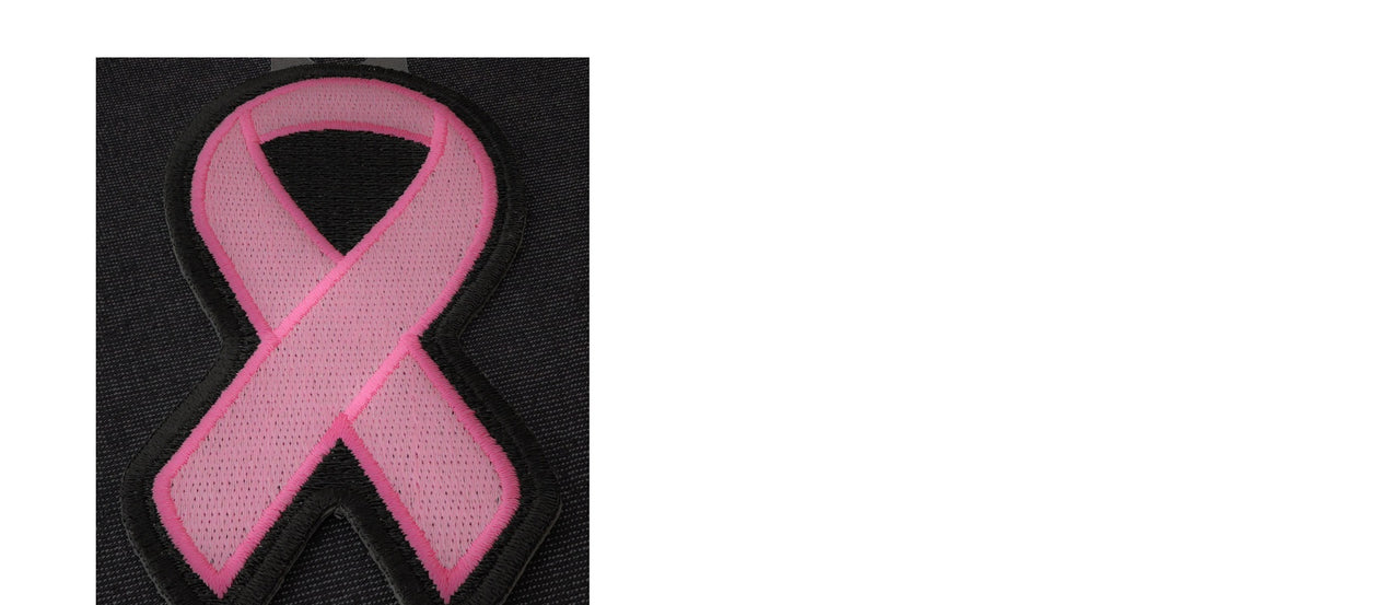 Medium Pink Ribbon Patch For Br-P2345M : 2x4.5 inch