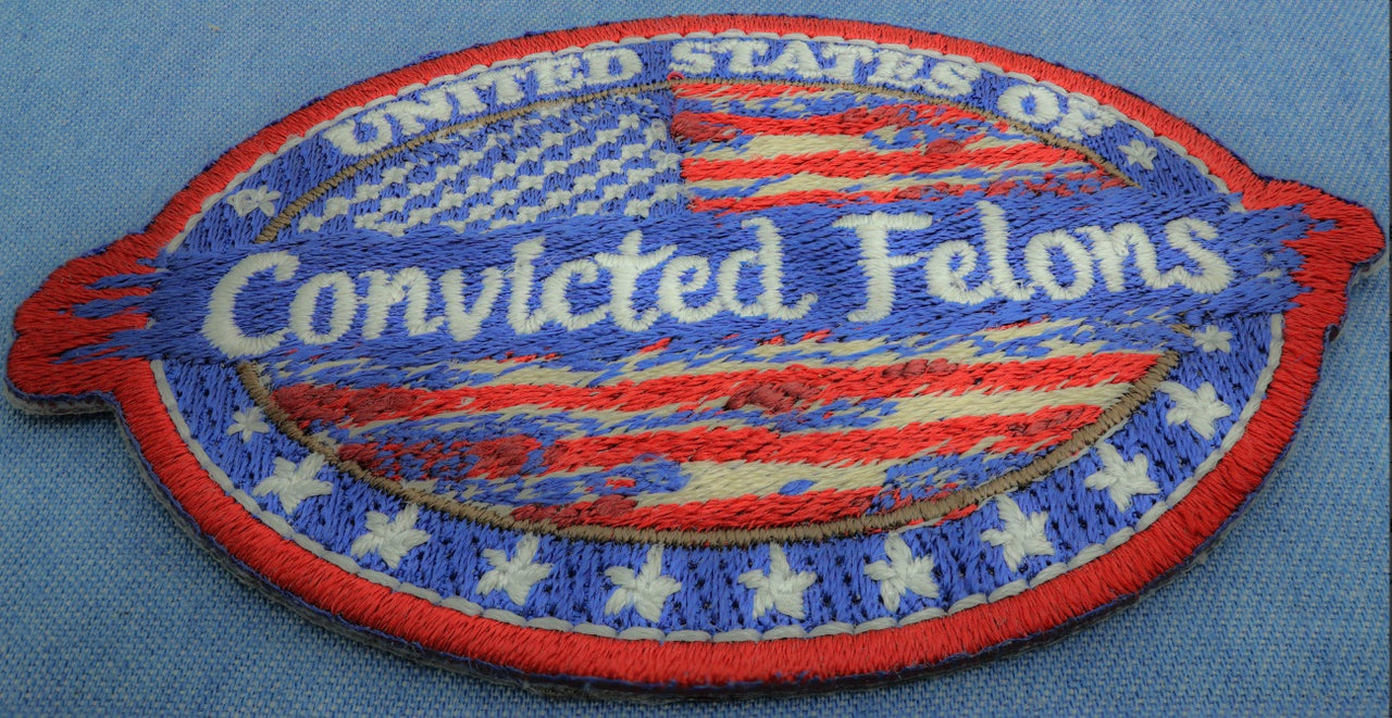 P7886 United States of Convicted Felons Patch - 3.5x2.5 inch