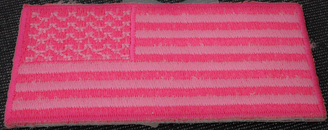 US Flag Patch Pink 2.5 Inch-P4948 : 4x1 inch