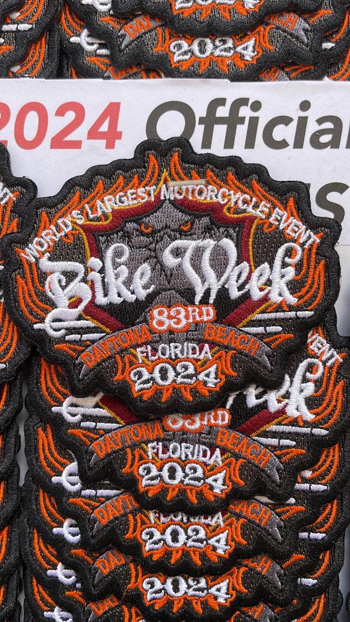 World's Largest Motorcycle event Bike week 83rd Daytona24 florida beach Patch - HighwayLeather