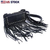 FRINGE HL80151FRINGE Women Leather Hip Clip Purse Bag Fringe & Stud Waist Bag Fanny Pack Motorcycle - HighwayLeather