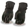 Milwaukee Leather MG7725 Women's Black Leather Gauntlet Motorcycle Hand Gloves W/ ‘Wrist Strap Closure and Lightly Lined’