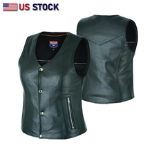 Womens Motorcycle Vest | Motorcycle Vest for Ladies Basic Gun Pocket -HL14850SPT - HighwayLeather