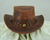 HL80139 AMERICAN REDDISH LEATHER HAT - HighwayLeather